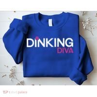 Dinking Diva Funny Pickleball Breast Cancer Awareness Gift Sweatshirt thumb 2