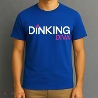 Dinking Diva Funny Pickleball Breast Cancer Awareness Gift T-Shirt thumb 3