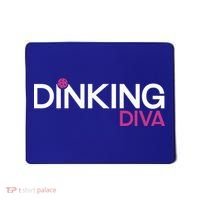 Dinking Diva Funny Pickleball Breast Cancer Awareness Gift Mousepad thumb 0