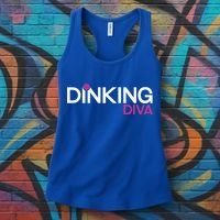 Dinking Diva Funny Pickleball Breast Cancer Awareness Gift Women's Tank Top thumb 3