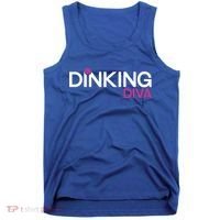 Dinking Diva Funny Pickleball Breast Cancer Awareness Gift Tank Top thumb 0