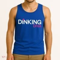 Dinking Diva Funny Pickleball Breast Cancer Awareness Gift Tank Top thumb 3