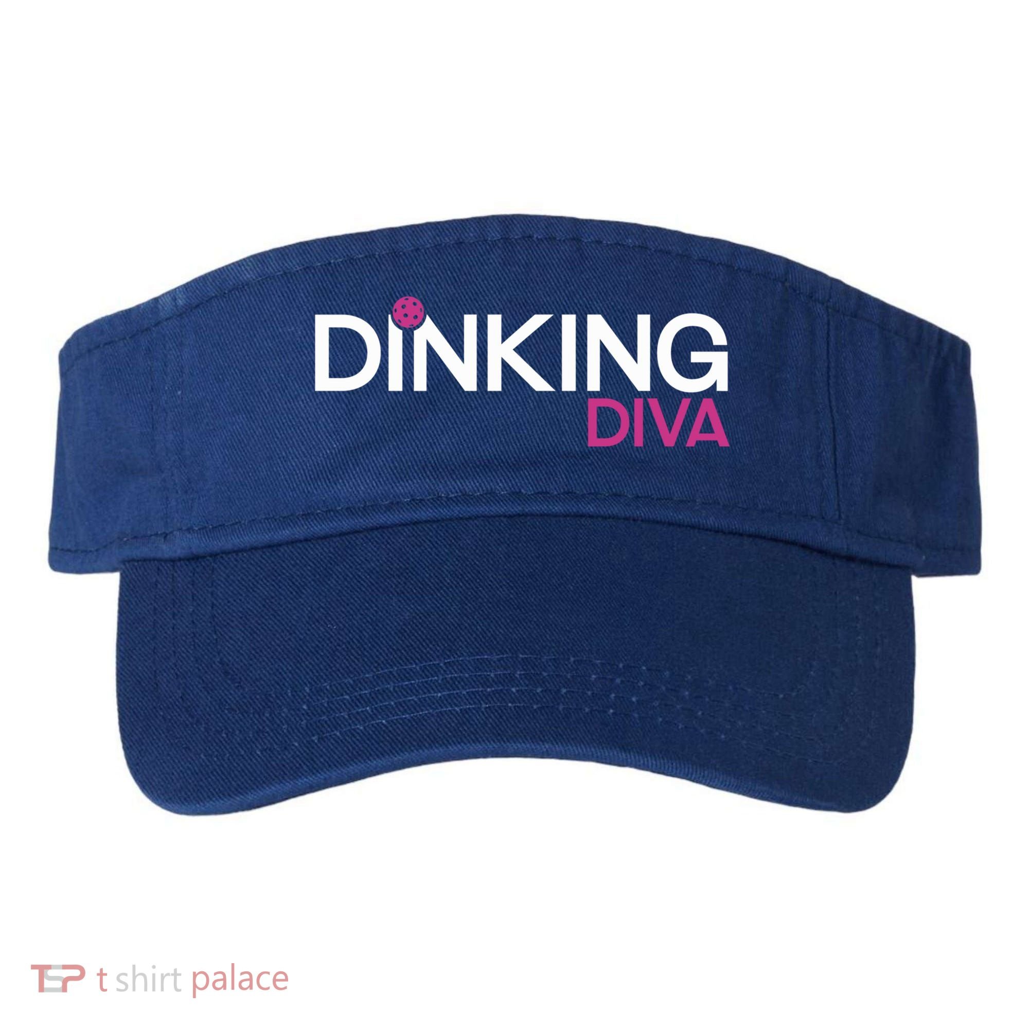 Dinking Diva Funny Pickleball Breast Cancer Awareness Gift Visor