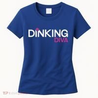 Dinking Diva Funny Pickleball Breast Cancer Awareness Gift Women's T-Shirt thumb 0