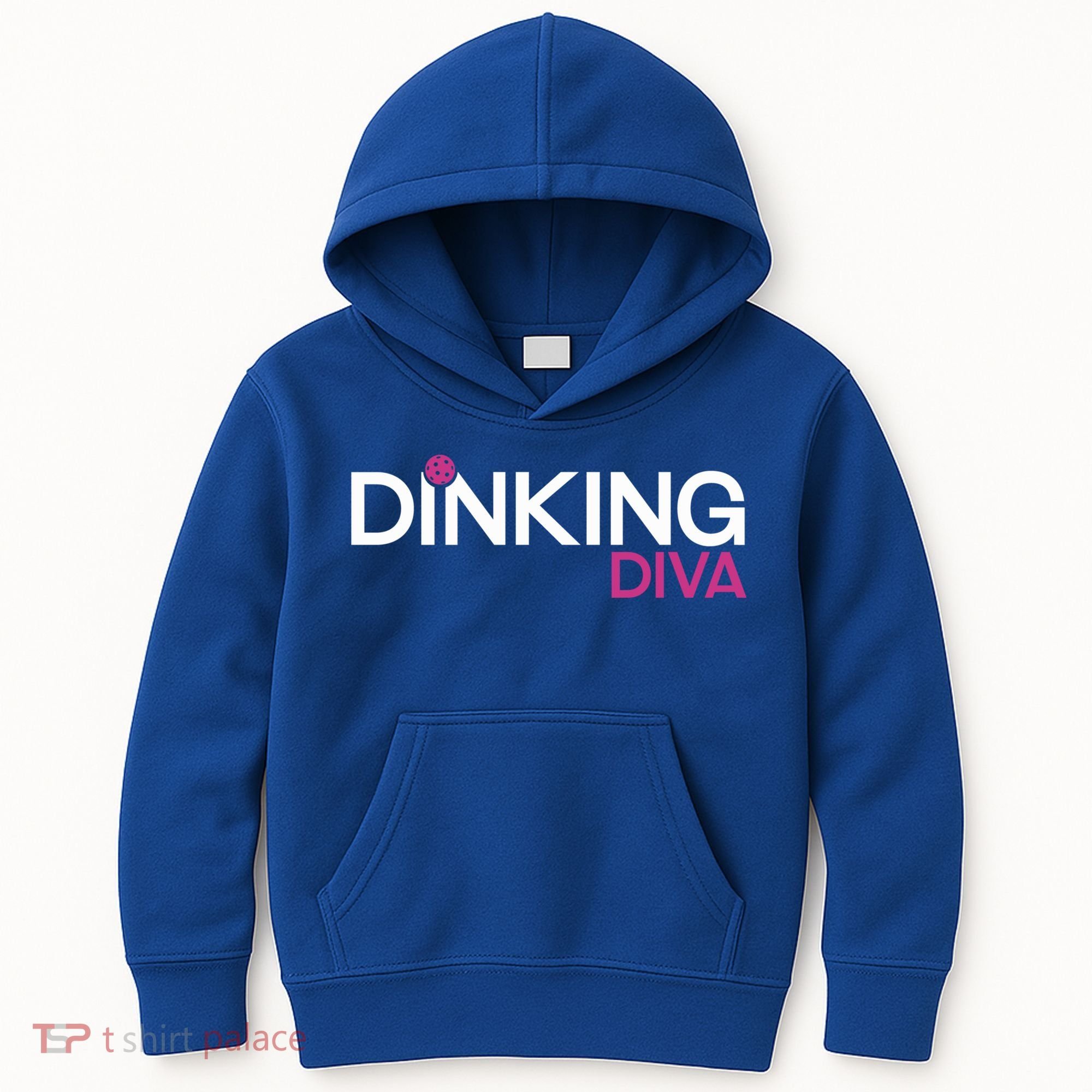 Dinking Diva Funny Pickleball Breast Cancer Awareness Gift Kids Hoodie