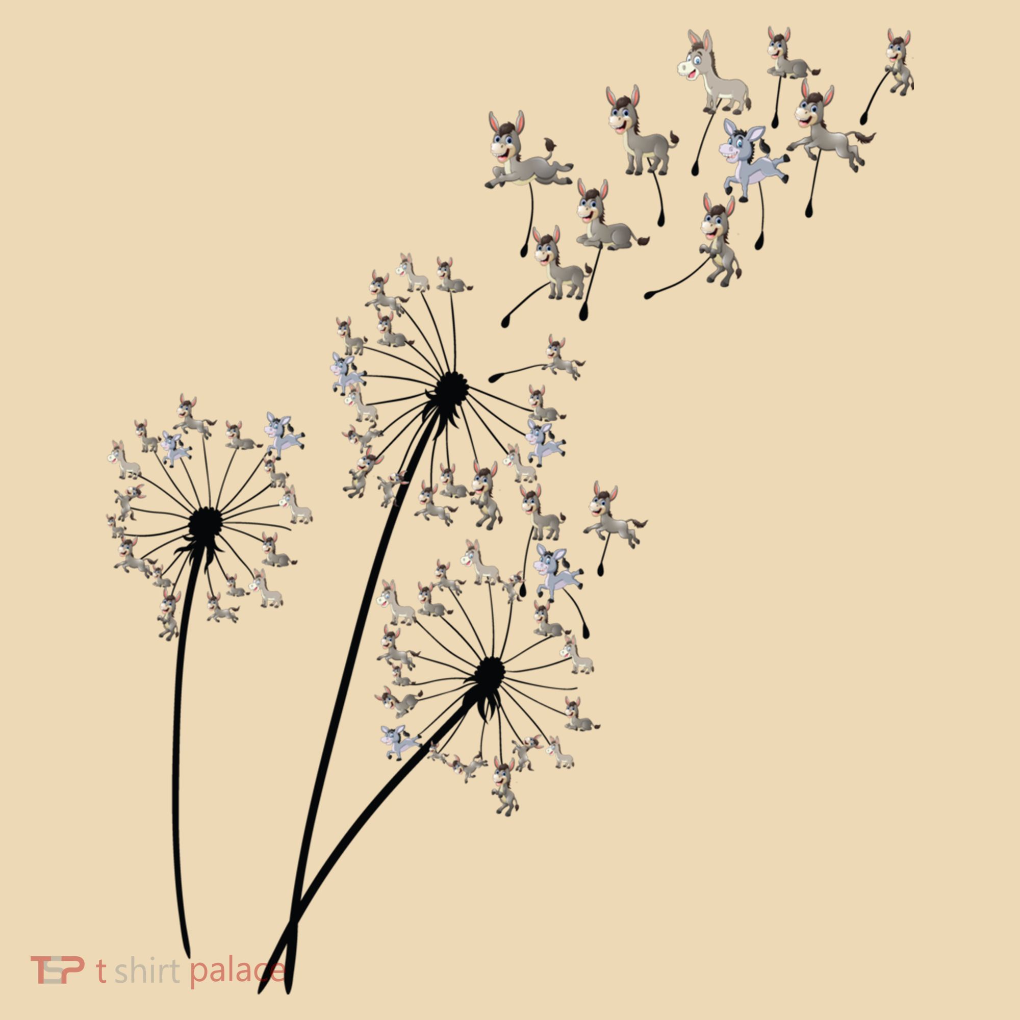 Dandelion Donkey Flower Floral Donkey Tree Lover Gift Tote Bag