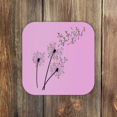 Dandelion Donkey Flower Floral Donkey Tree Lover Gift Coaster