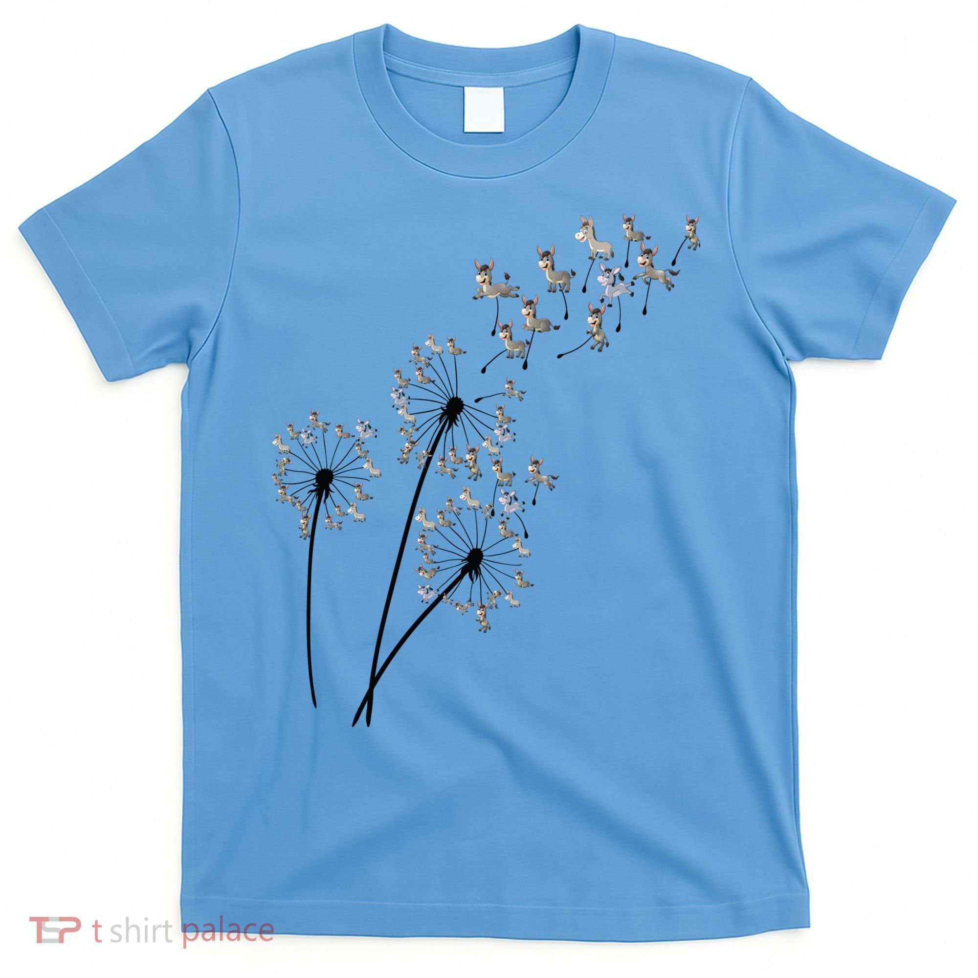 Dandelion Donkey Flower Floral Donkey Tree Lover Gift T-Shirt