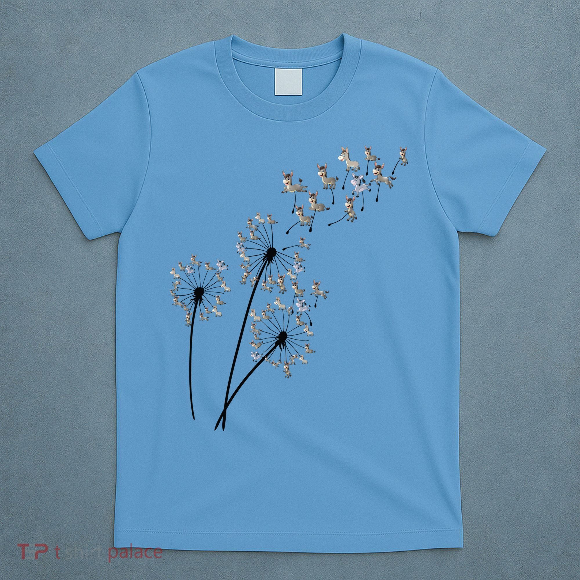 Dandelion Donkey Flower Floral Donkey Tree Lover Gift T-Shirt