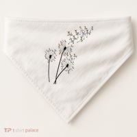 Dandelion Donkey Flower Floral Donkey Tree Lover Gift USA-Made Doggie Bandana thumb 0