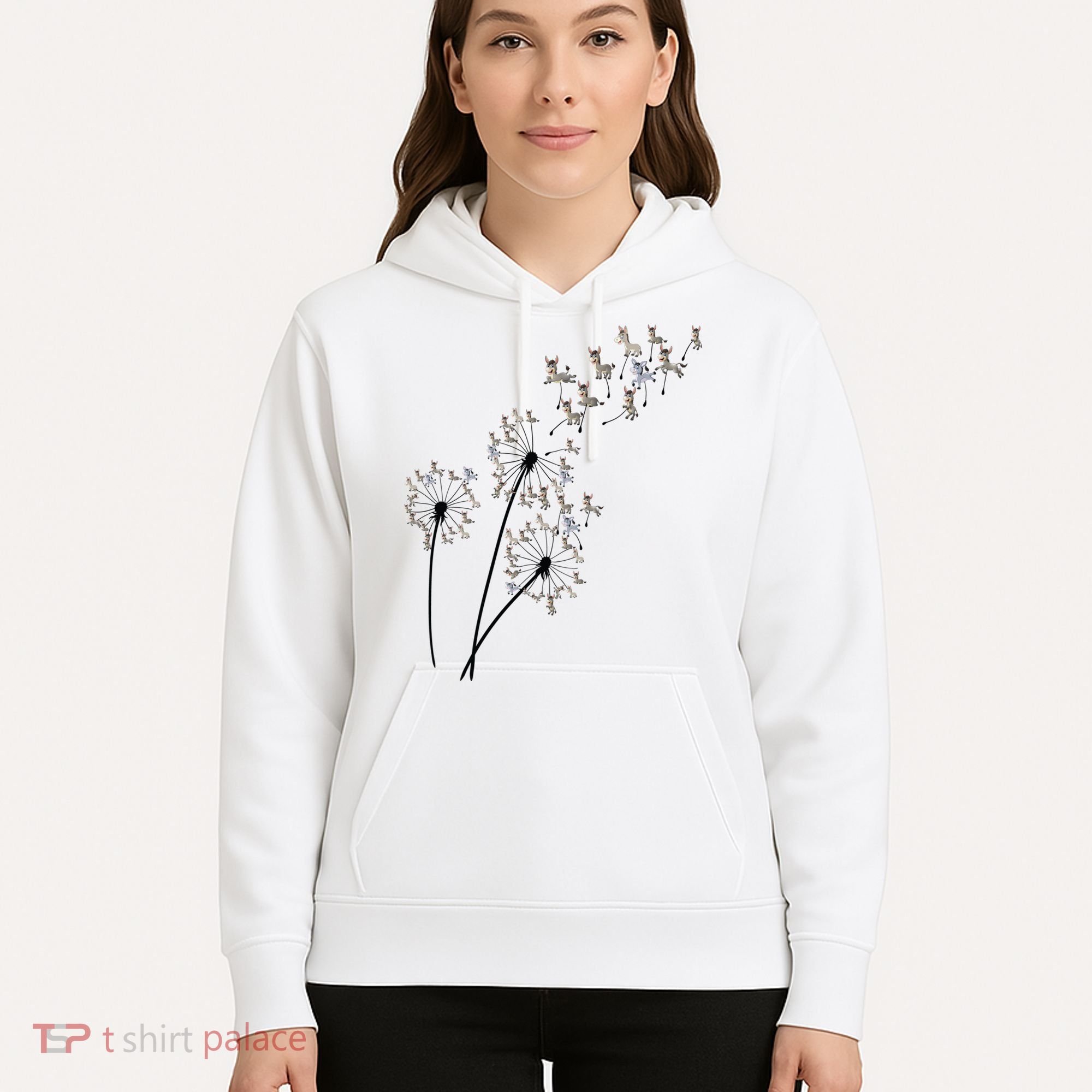 Dandelion Donkey Flower Floral Donkey Tree Lover Gift Hoodie
