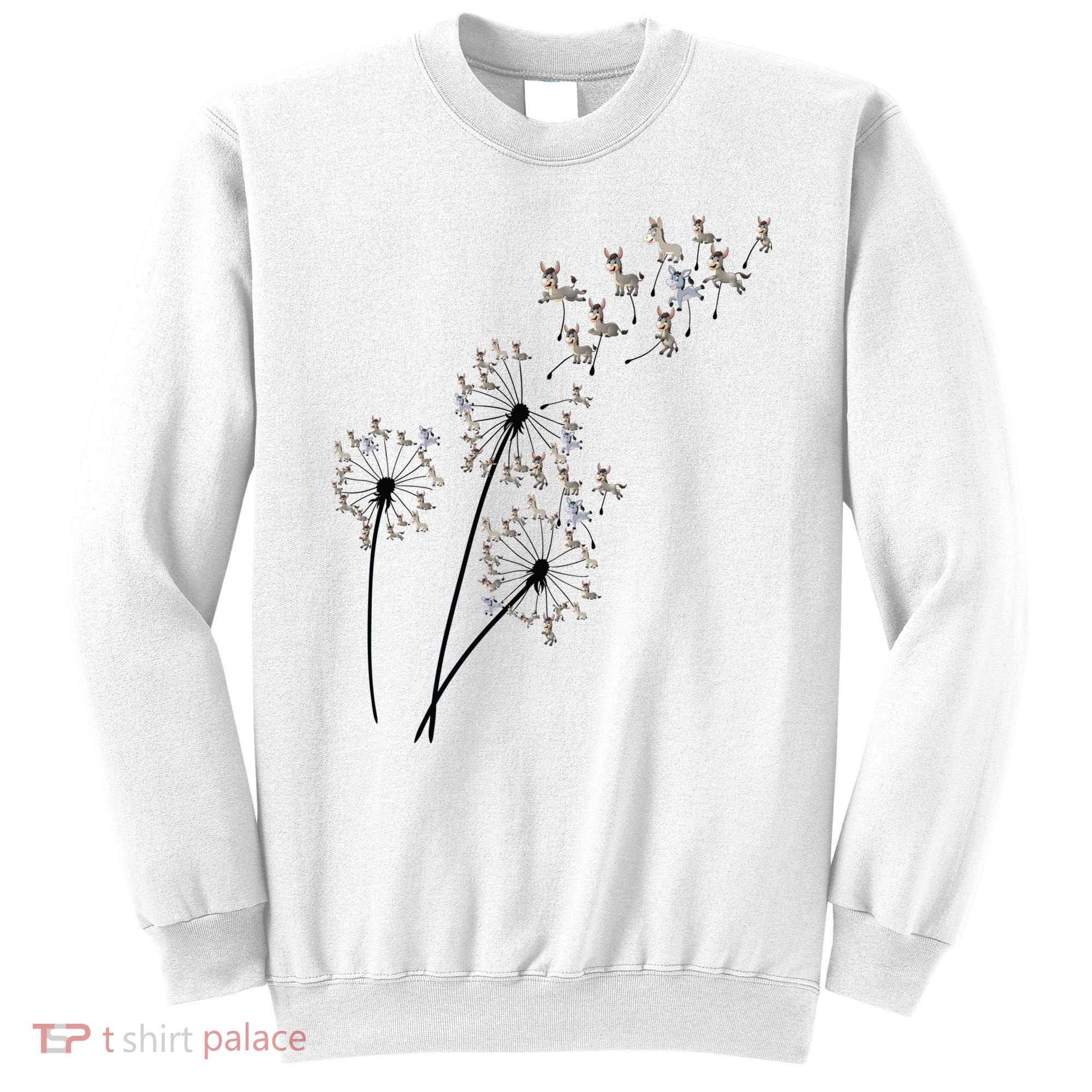 Dandelion Donkey Flower Floral Donkey Tree Lover Gift Sweatshirt