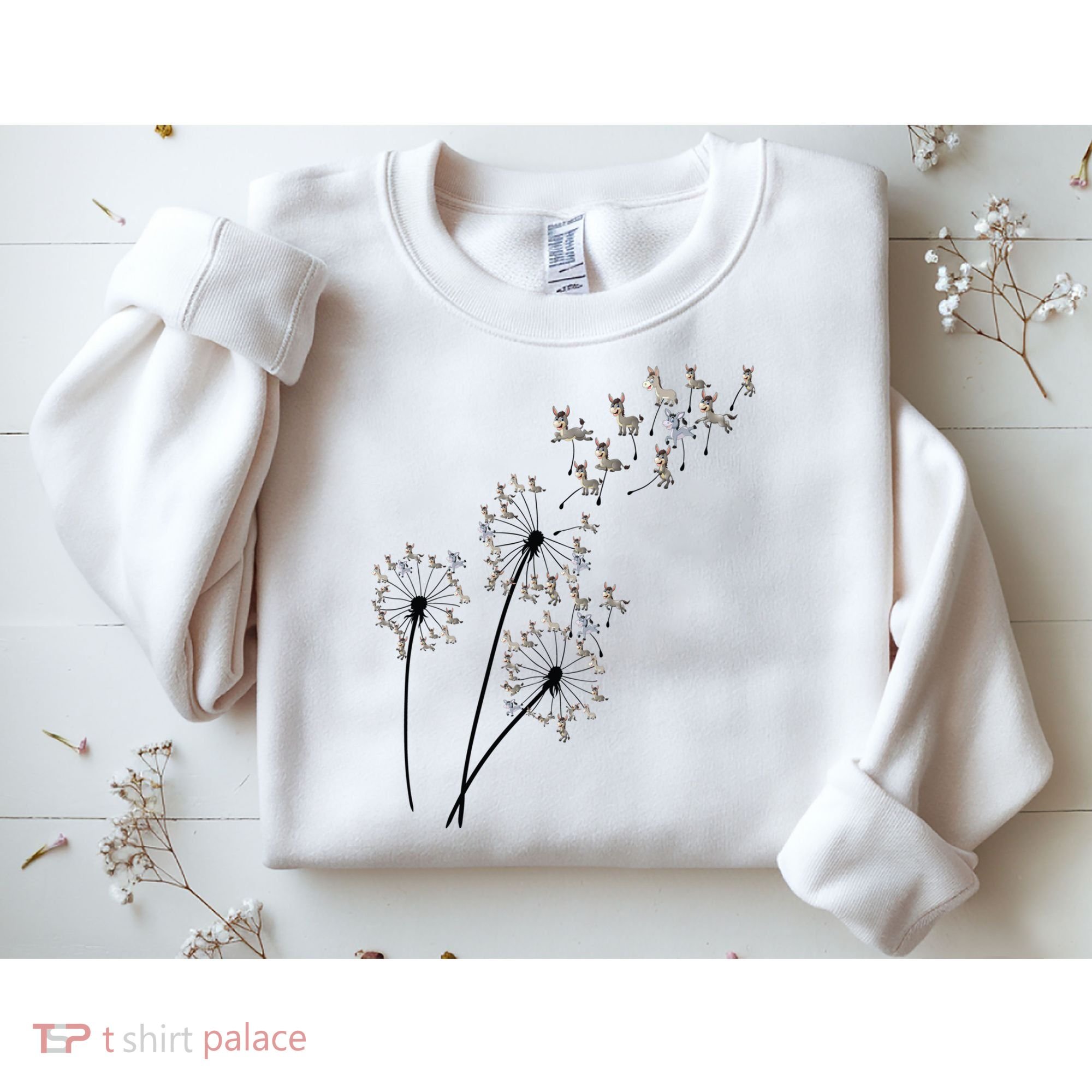 Dandelion Donkey Flower Floral Donkey Tree Lover Gift Sweatshirt