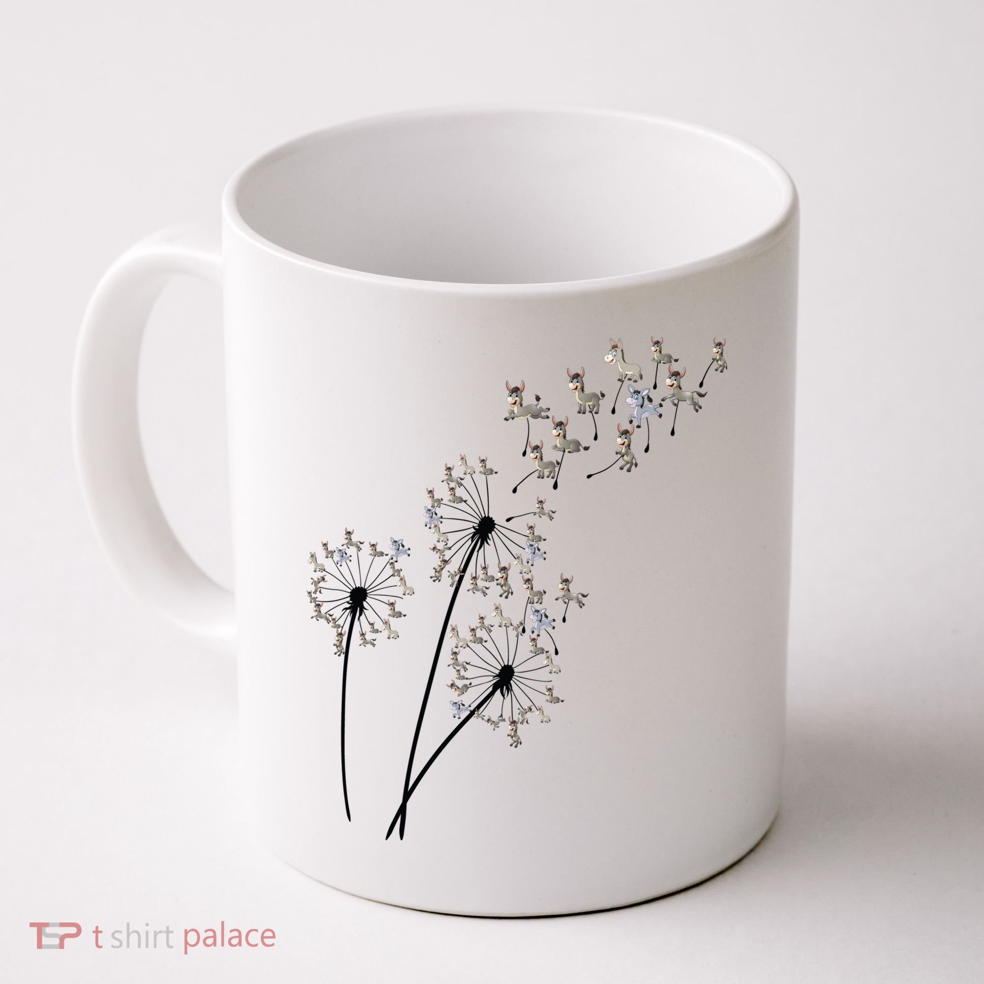 Dandelion Donkey Flower Floral Donkey Tree Lover Gift Coffee Mug