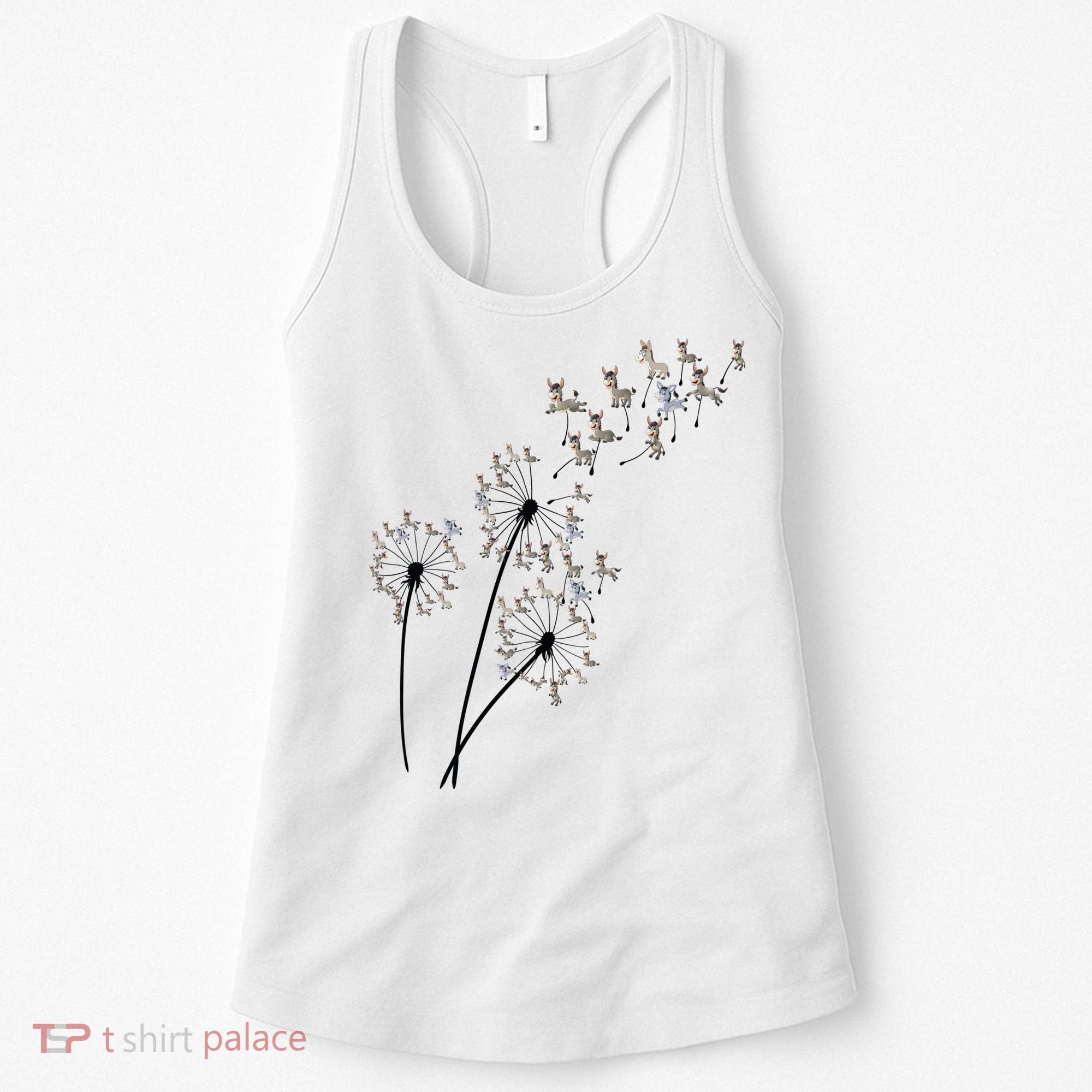 Dandelion Donkey Flower Floral Donkey Tree Lover Gift Women's Tank Top