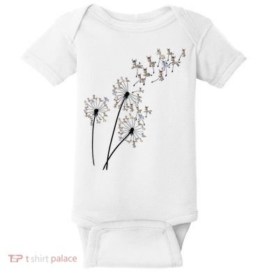 Dandelion Donkey Flower Floral Donkey Tree Lover Gift Baby Bodysuit