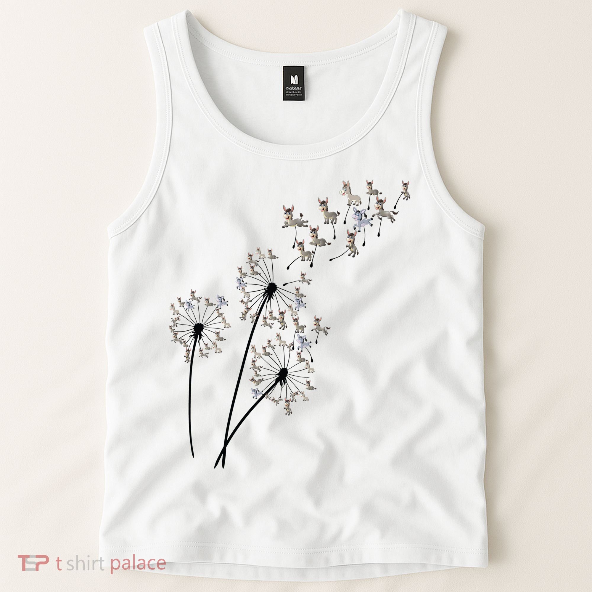 Dandelion Donkey Flower Floral Donkey Tree Lover Gift Tank Top