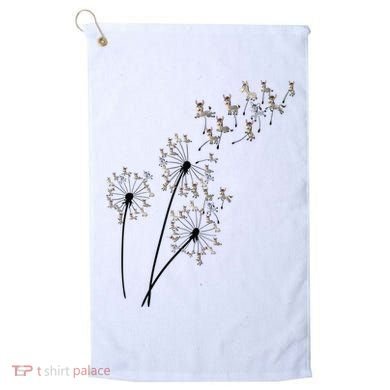 Dandelion Donkey Flower Floral Donkey Tree Lover Gift Golf Towel