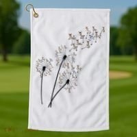 Dandelion Donkey Flower Floral Donkey Tree Lover Gift Golf Towel thumb 1