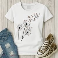 Dandelion Donkey Flower Floral Donkey Tree Lover Gift Women's T-Shirt thumb 3
