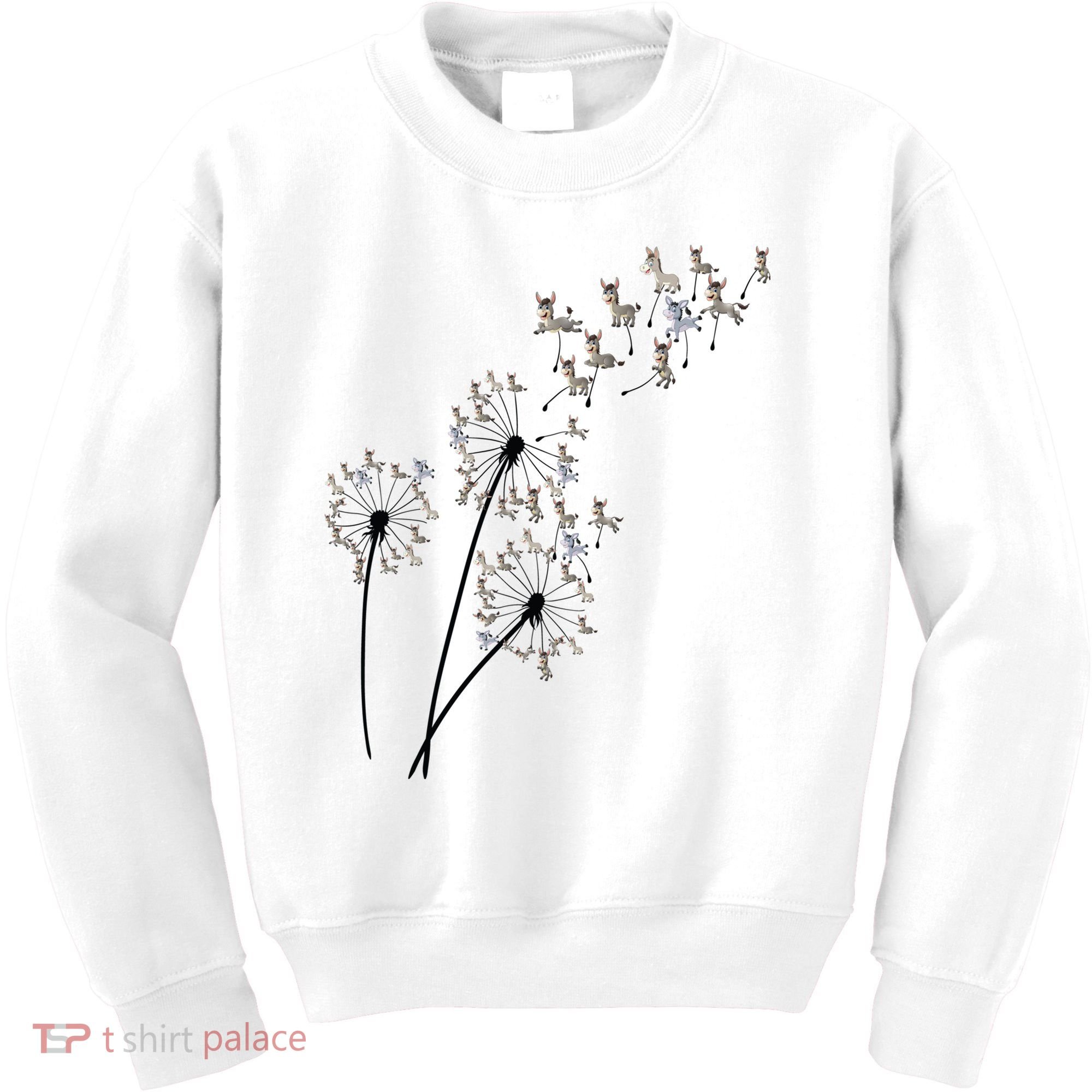 Dandelion Donkey Flower Floral Donkey Tree Lover Gift Kids Sweatshirt