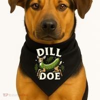 Dill Doe Funny Deer Pickle USA-Made Doggie Bandana thumb 1