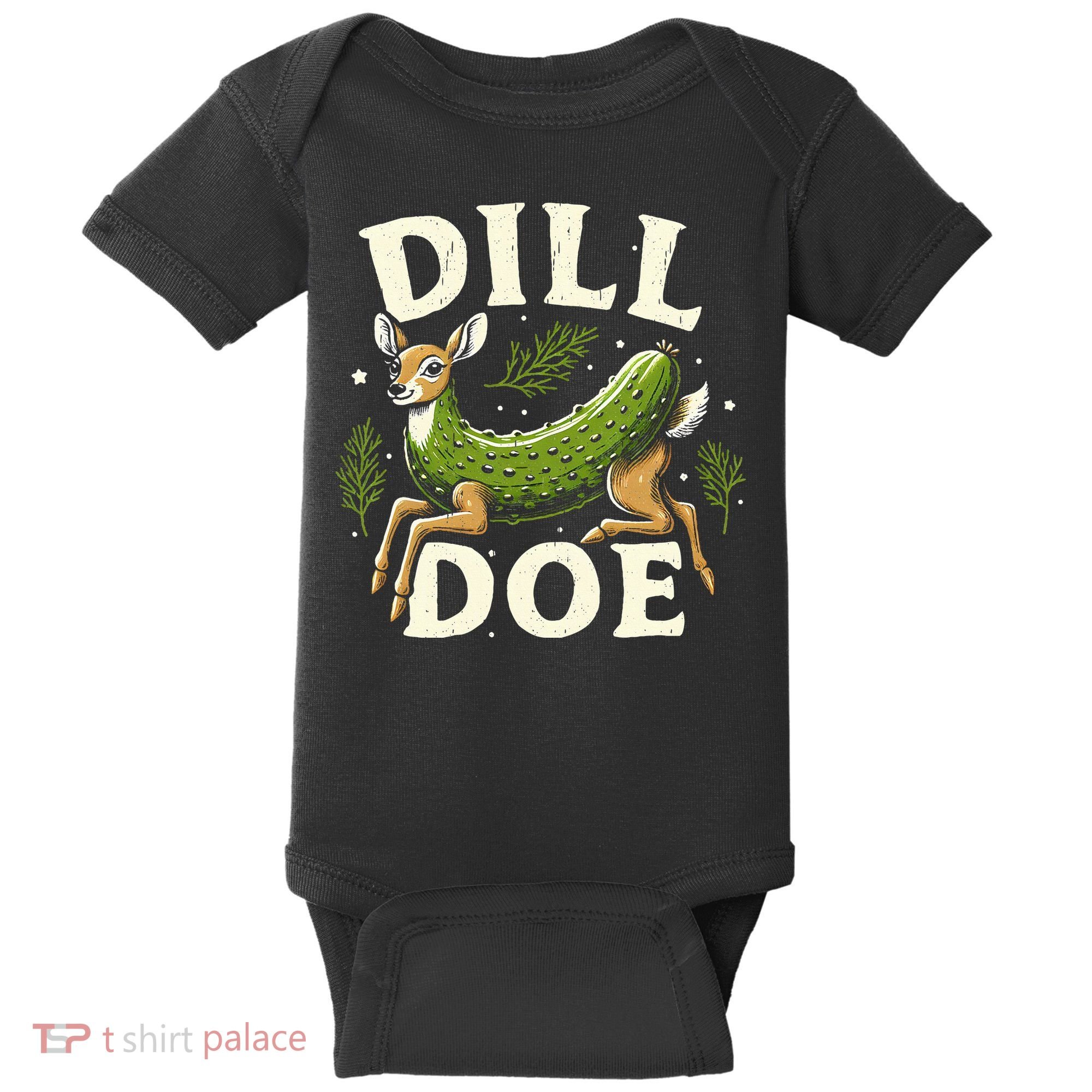 Dill Doe Funny Deer Pickle Baby Bodysuit