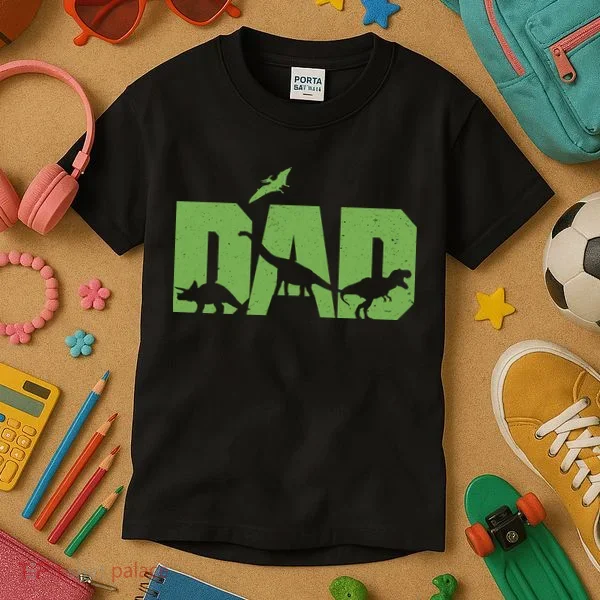 Dinosaur Dad Father's Day Kids T-Shirt