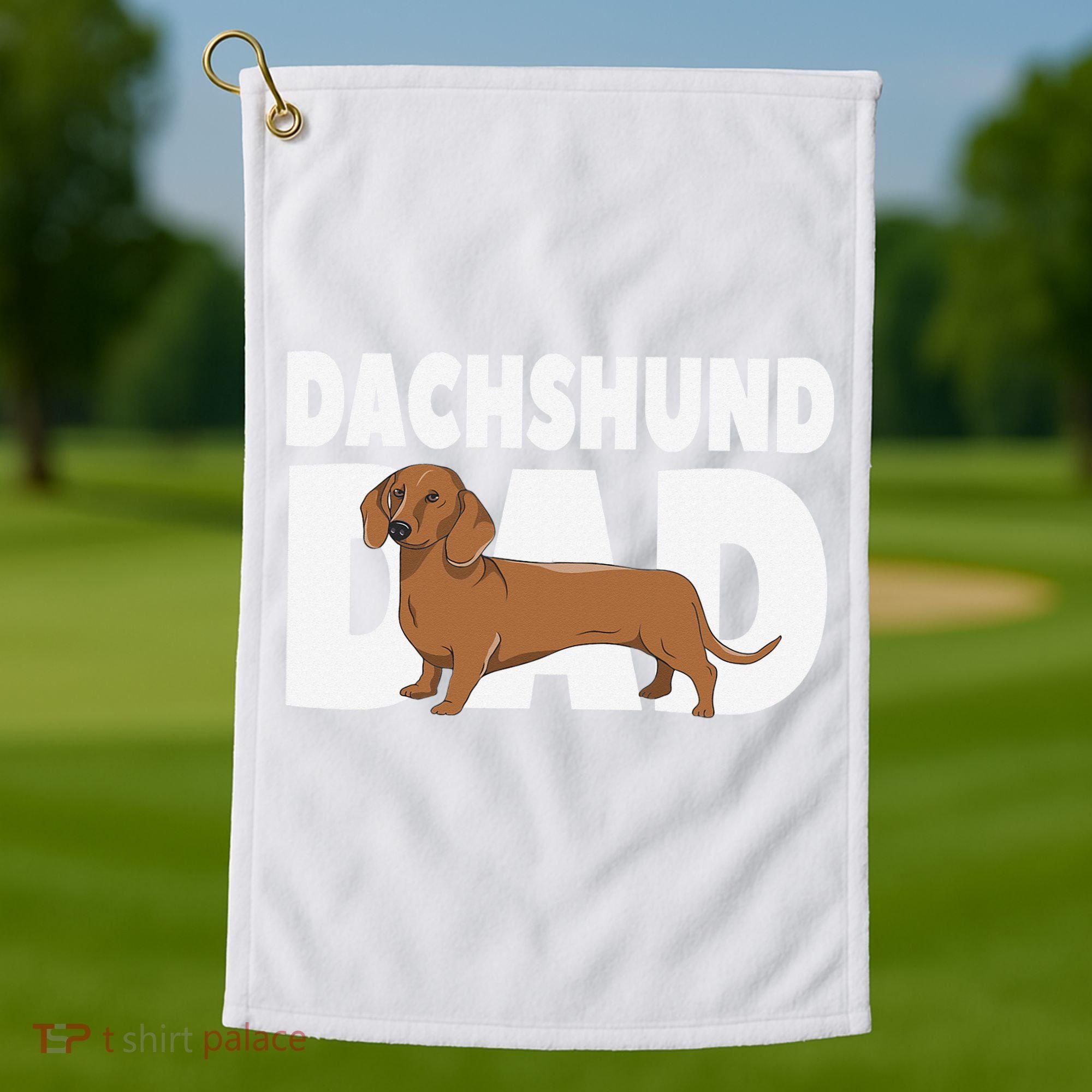 Dachshund Dad Father's Day Golf Towel