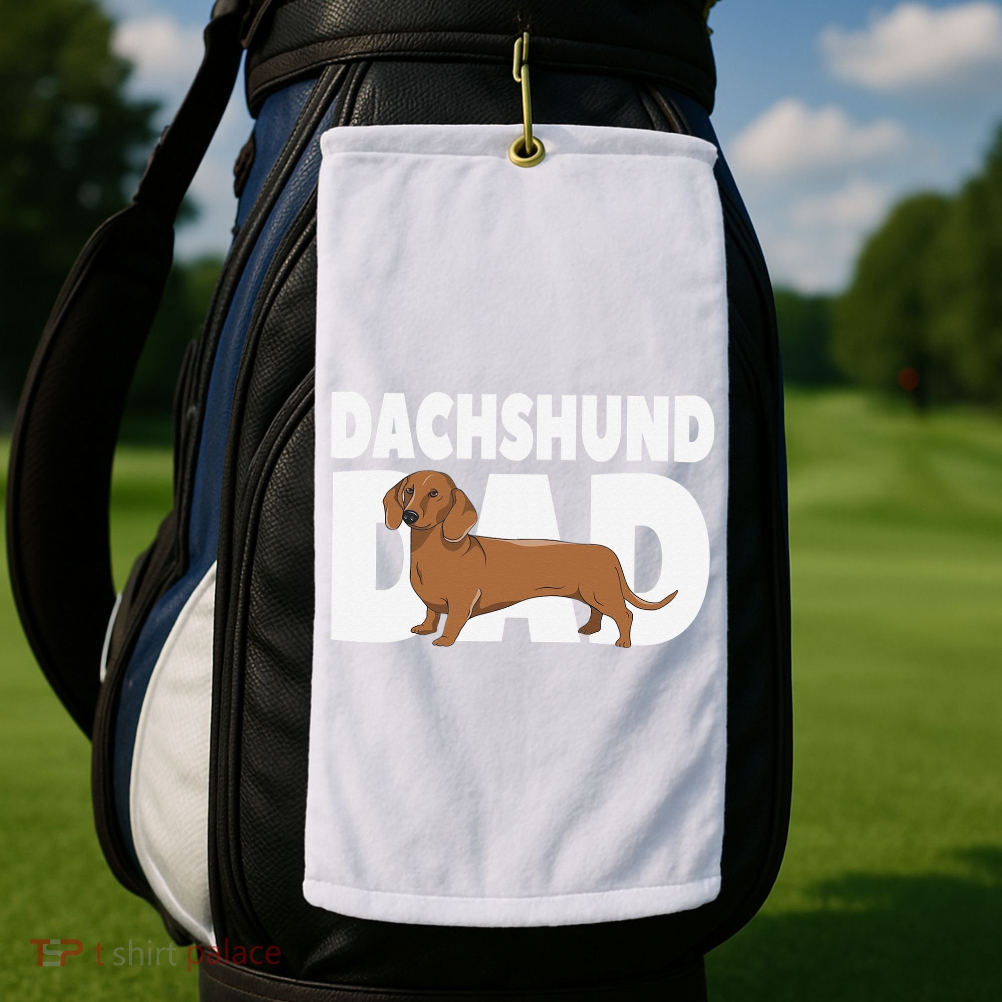 Dachshund Dad Father's Day Golf Towel