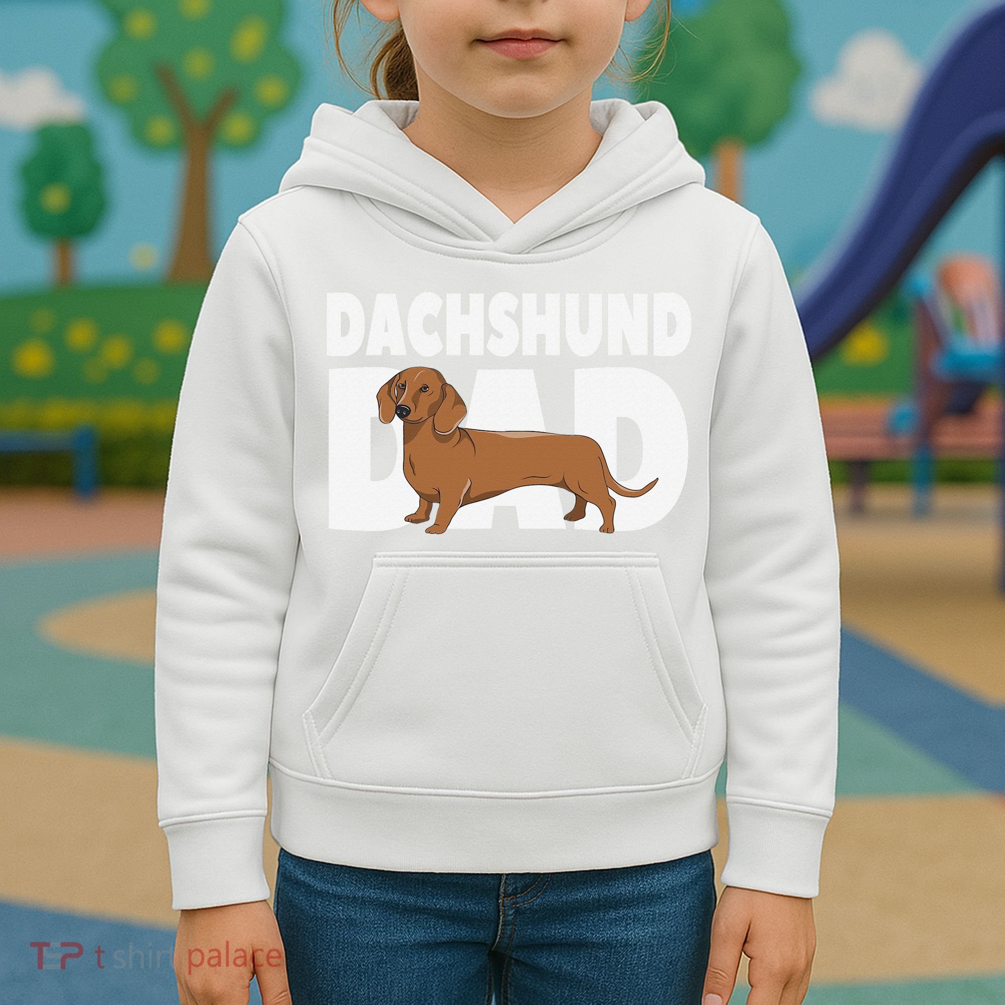 Dachshund Dad Father's Day Kids Hoodie
