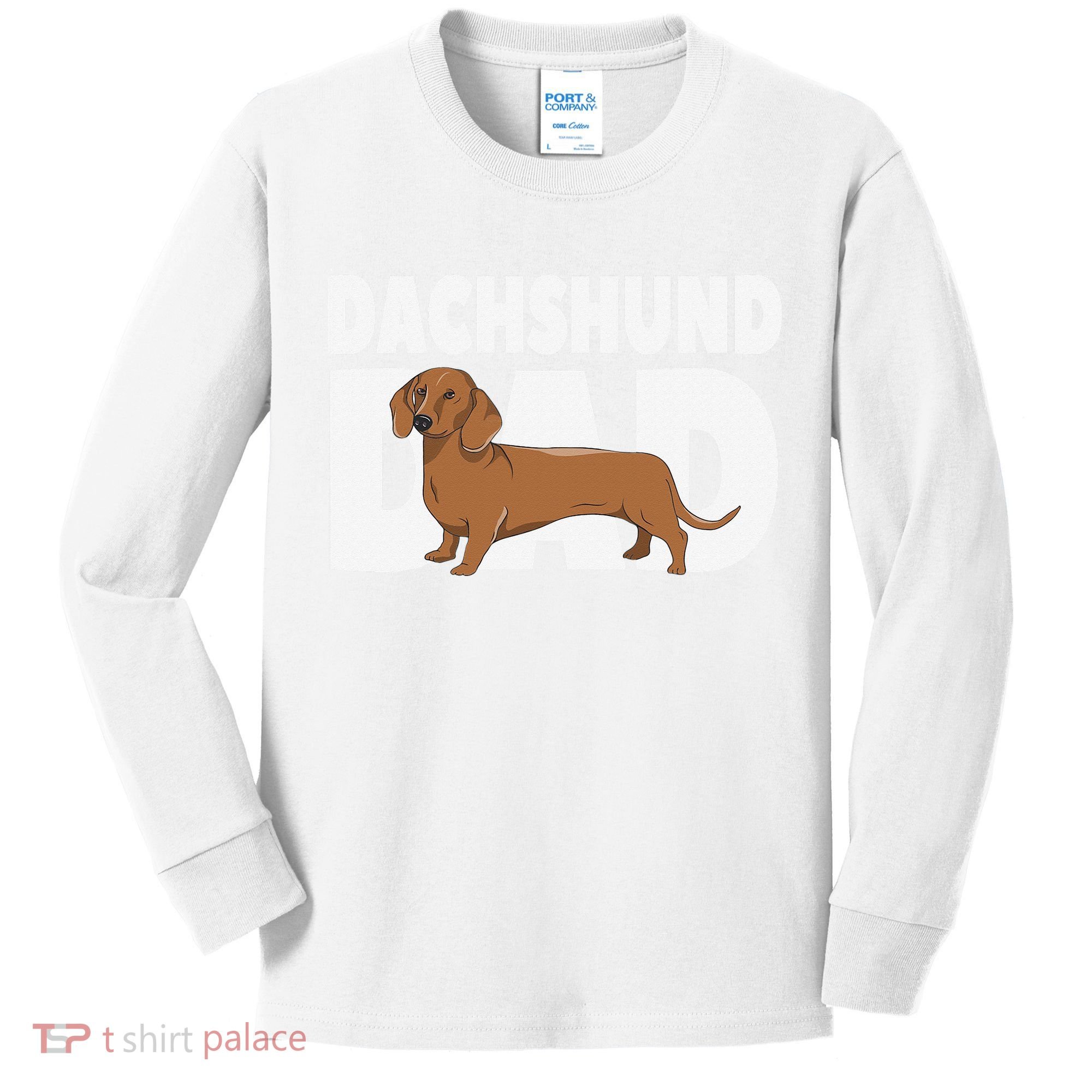 Dachshund Dad Father's Day Kids Long Sleeve Shirt