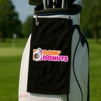 Doin' Donuts Funny Racing & Drift Car Enthusiast Golf Towel thumb 2