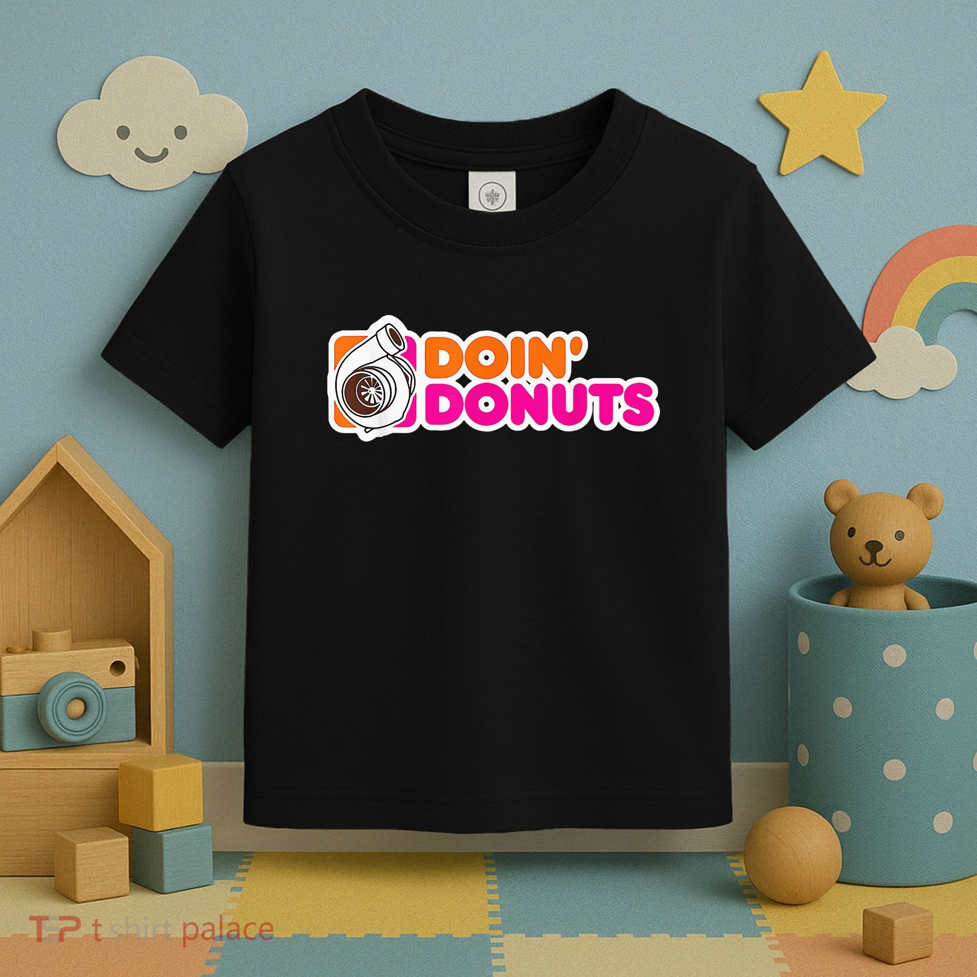 Doin' Donuts Funny Racing & Drift Car Enthusiast Toddler T-Shirt