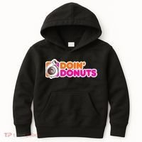 Doin' Donuts Funny Racing & Drift Car Enthusiast Kids Hoodie thumb 0