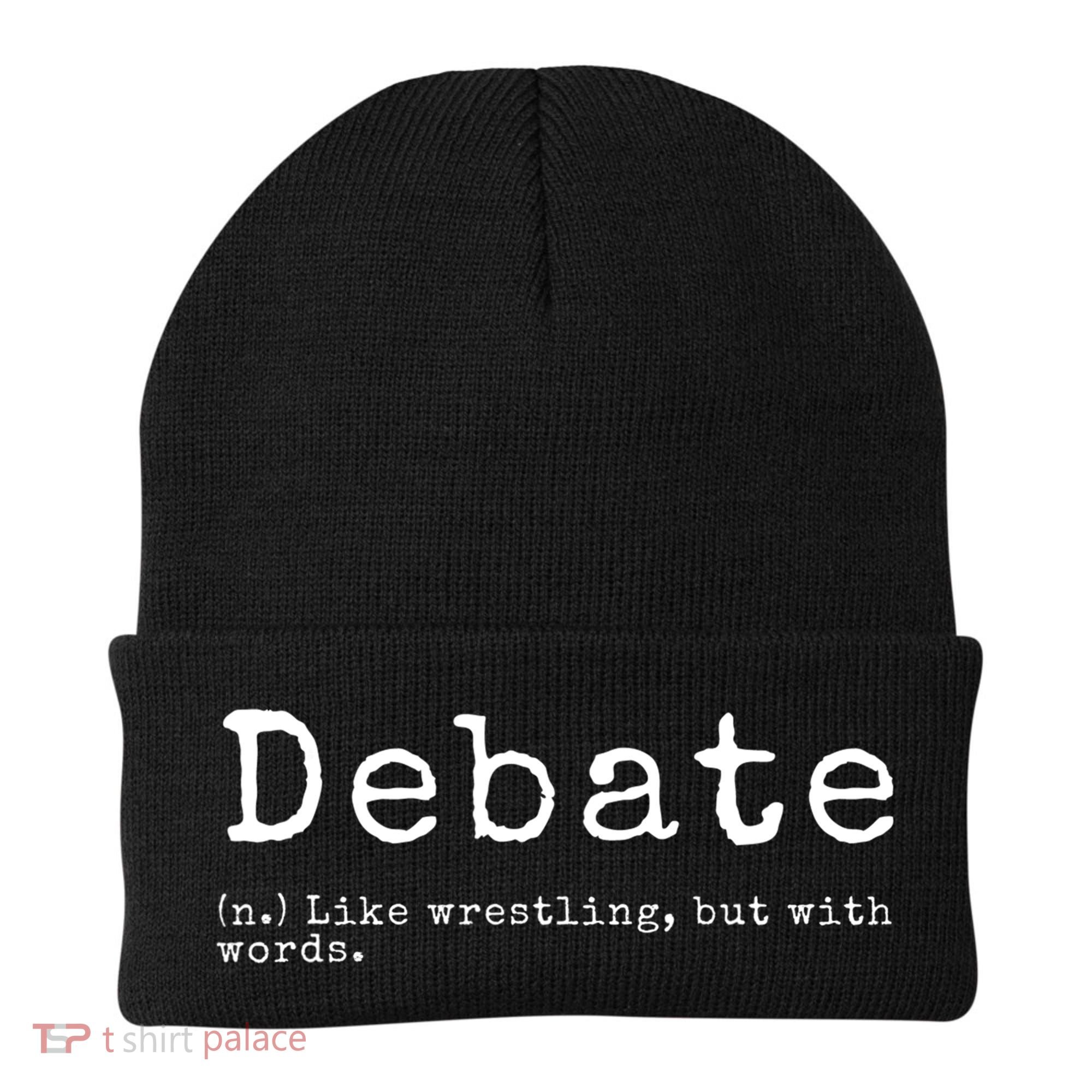 Debate Definition Funny Debate Team Gift Beanie