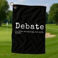 Debate Definition Funny Debate Team Gift Golf Towel thumb 1