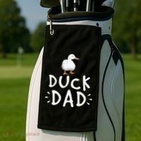 Duck Dad Funny Duck Enthusiast Duckling Lover Farmer Father Golf Towel thumb 2