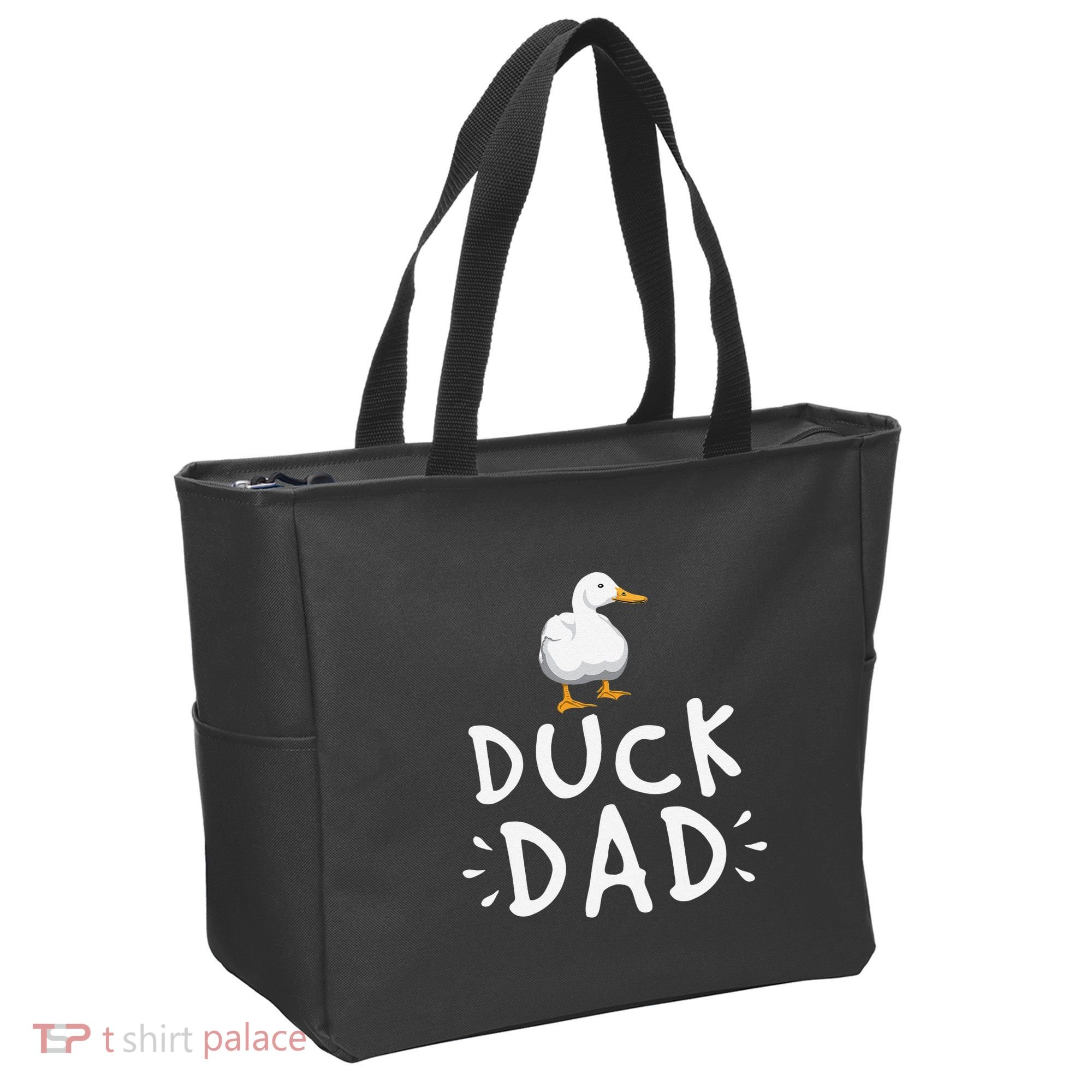 Duck Dad Funny Duck Enthusiast Duckling Lover Farmer Father Tote Bag