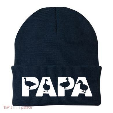 Duck Dad Funny Papa Duck Father Day Gift Beanie