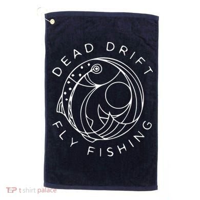 Dead Drift Fly Fishing Golf Towel