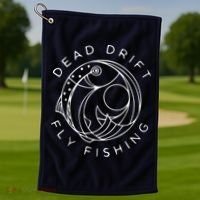Dead Drift Fly Fishing Golf Towel thumb 1