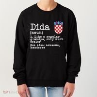 Dida Definition Funny Croatian Dad Croatia Flag Father’S Day Women's Sweatshirt thumb 0