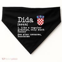 Dida Definition Funny Croatian Dad Croatia Flag Father’S Day USA-Made Doggie Bandana thumb 0