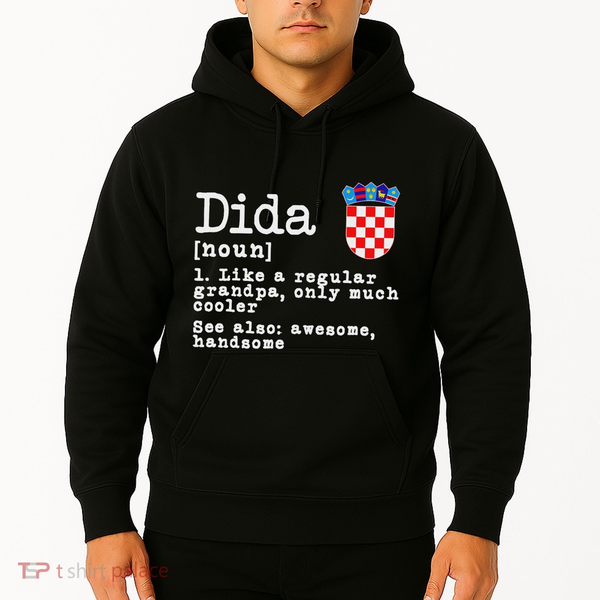 Dida Definition Funny Croatian Dad Croatia Flag Father’S Day Hoodie