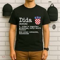 Dida Definition Funny Croatian Dad Croatia Flag Father’S Day T-Shirt thumb 6