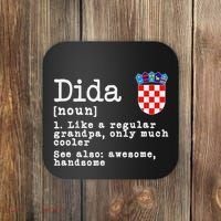 Dida Definition Funny Croatian Dad Croatia Flag Father’S Day Coaster thumb 0