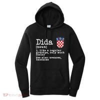 Dida Definition Funny Croatian Dad Croatia Flag Father’S Day Women's Hoodie thumb 0