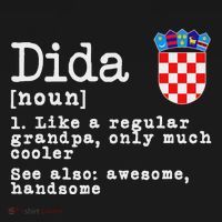 Dida Definition Funny Croatian Dad Croatia Flag Father’S Day Women's Hoodie thumb 2