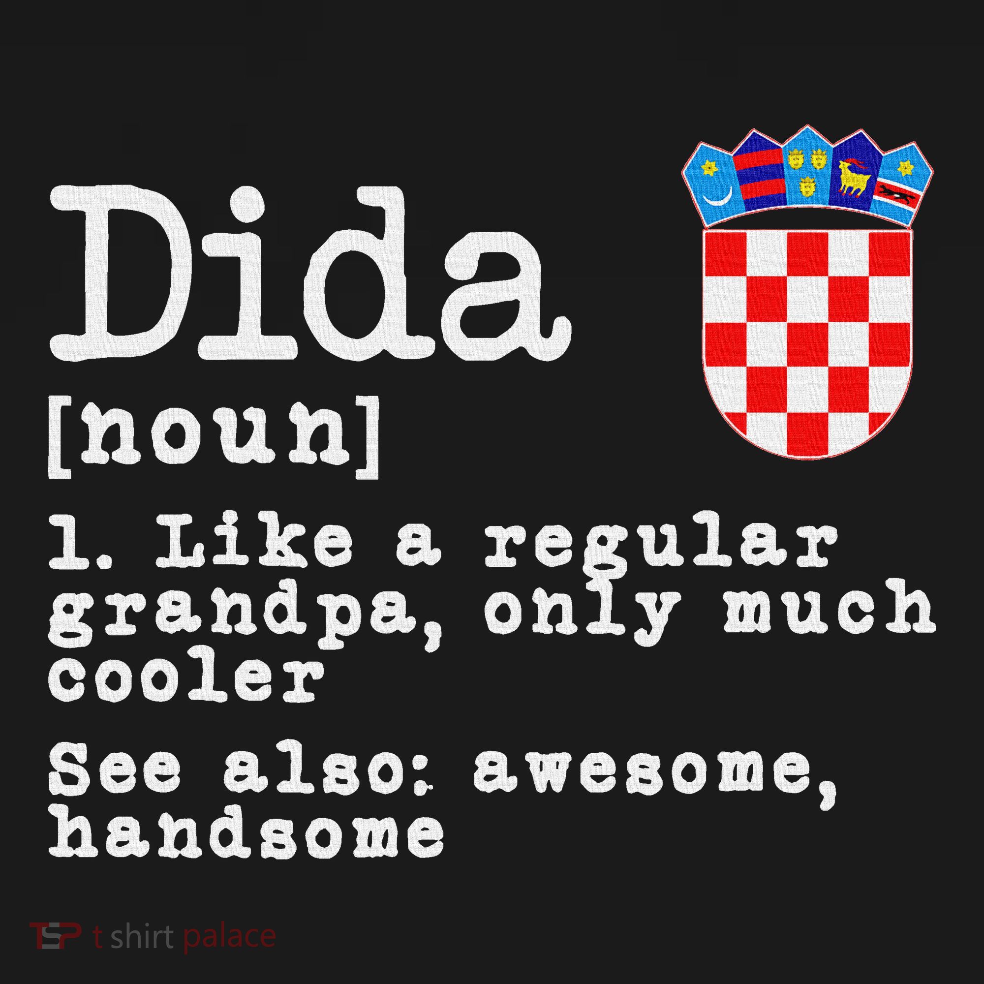 Dida Definition Funny Croatian Dad Croatia Flag Father’S Day Women's Hoodie